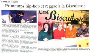 Coupure de presse — L'Axonais, Avril 2015 : Jennifer Thesinger Barrett, Youch, programmation, reggae