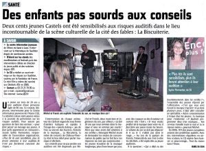 Coupure de presse — L'Union, Juin 2015 : CIJ de l'Aisne, santé auditive, jeune public