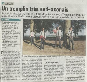Coupure de presse — L'Union, Octobre 2015 : Picardie Mouv, Zéphyr, tremplin, scène locale