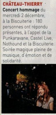 Coupure de presse — Autant en emporte la Marne, Décembre 2015 : La Punkaravane, Castel Live, solidarité, concert