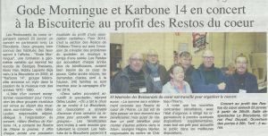Coupure de presse — L'Axonais, Janvier 2016 : Gode Morningue, Karbone 14, solidarité, concert