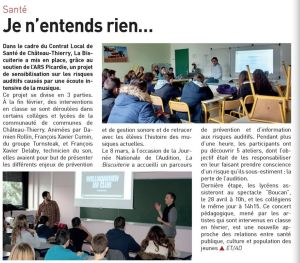 Coupure de presse — Autant en emporte la Marne, Mars 2016 : Turnsteak, Boucan, santé auditive, éducation artistique