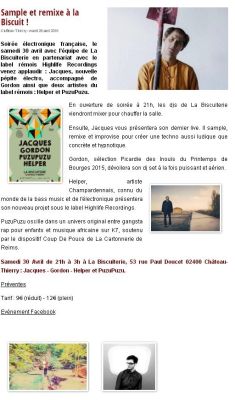 Coupure de presse — Vu du Château, Avril 2016 : Jacques, Highlife Recordings, électro, partenariat