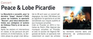 Coupure de presse — Autant en emporte la Marne, Mai 2016 : Peace & Lobe, Boucan, santé auditive, éducation artistique