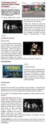 Coupure de presse — Vu du Château, Septembre 2016 : Dirty South Crew, Audio Immune, programmation, concert