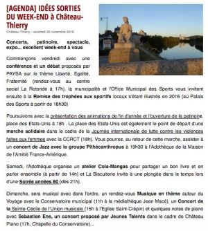 Coupure de presse — Vu du Château, Novembre 2016 : programmation, dj set