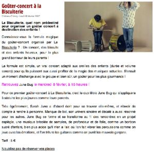 Coupure de presse — Vu du Château, Février 2017 : June Bug, jeune public, concert