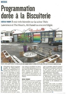 Coupure de presse — L'Union, Avril 2017 : Theo Lawrence & The Hearts, Ali Danel, programmation