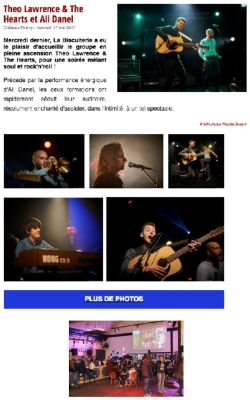 Coupure de presse — Vu du Château, Mai 2017 : Theo Lawrence & The Hearts, Ali Danel, concert, rock