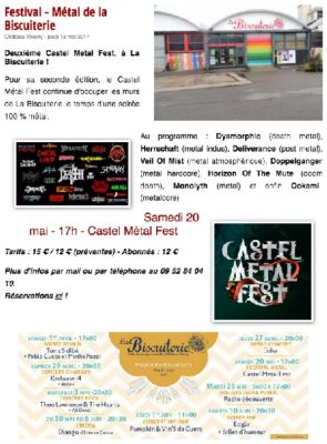 Coupure de presse — Vu du Château, Mai 2017 : Castel Metal Fest, festival, métal