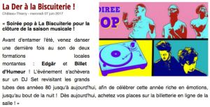 Coupure de presse — Vu du Château, Juin 2017 : Edgär, Billet d'Humeur, concert, pop