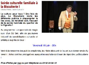 Coupure de presse — Vu du Château, Juin 2017 : La Vignotte, action culturelle, jeune public