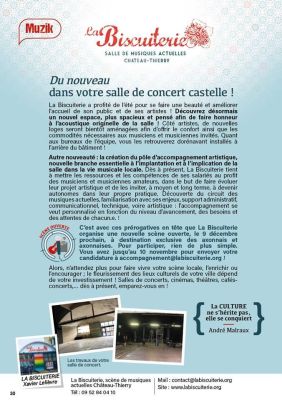 Coupure de presse — Hé Mag', Octobre 2017 : travaux, accompagnement, scène ouverte