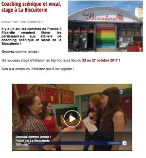 Coupure de presse — Vu du Château, Octobre 2017 : action culturelle, rap, accompagnement