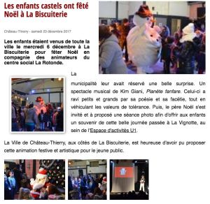 Coupure de presse — Vu du Château, Décembre 2017 : Kim Giani, jeune public, action culturelle
