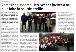 Coupure de presse — Autant en emporte la Marne, Mars 2018 : santé auditive, action culturelle