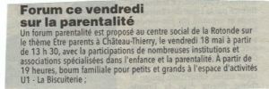 Coupure de presse — L'Union, Mai 2018 : La Rotonde, action culturelle, U1