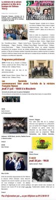 Coupure de presse — Vu du Château, Juin 2018 : Françoise Nyssen, Electro Deluxe, fête de la musique, politique culturelle