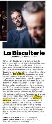 Coupure de presse — Illico!, Septembre 2018 : Volo, Intemporalibus, blind test, chanson