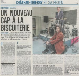 Coupure de presse — L'Union, Février 2019 : Frédérique Latu, Ramon Tapul, studios, U1