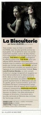 Coupure de presse — Illico!, Mai 2019 : The Buns, Ali Danel, programmation, ciné-concert