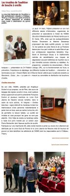 Coupure de presse — Vu du Château, Mai 2019 : Journée nationale de l'audition, santé auditive, éducation artistique