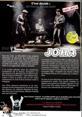 Coupure de presse — Hé Mag', Juin 2019 : Joha, scène locale, rock