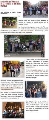 Coupure de presse — Vu du Château, Juin 2019 : Fêtes Jean de La Fontaine, Tété, fête de la musique
