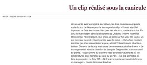 Coupure de presse — L'Union, Novembre 2019 : Ambroise Sandras, Thibaut Liesch, enregistrement, rock