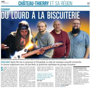 Coupure de presse — L'Union, Novembre 2019 : Uli Jon Roth, concert, programmation, rock