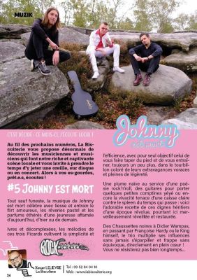 Coupure de presse — Hé Mag', Décembre 2019 : Johnny est mort, scène locale, rock