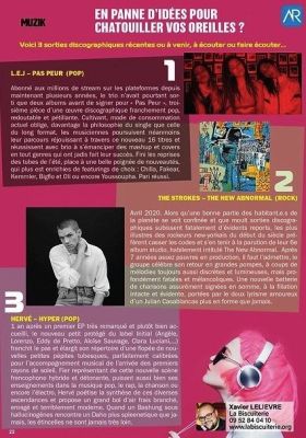 Coupure de presse — Hé Mag', Juillet 2020 : The Strokes, Hervé, chronique disques