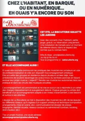 Coupure de presse — La Mine, Juillet 2020 : concert chez l'habitant, accompagnement
