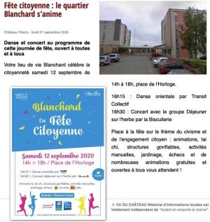 Coupure de presse — Vu du Château, Septembre 2020 : Déjeuner sur l'Herbe, hors les murs, fête citoyenne