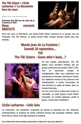 Coupure de presse — Vu du Château, Septembre 2020 : The Tiki Sisters, Cécile Lacharme, hors les murs, patrimoine