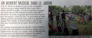 Coupure de presse — L'Union, Septembre 2020 : Courir les rues, La 6e heure du jour, concert chez l'habitant, Covid
