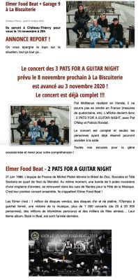 Coupure de presse — Vu du Château, Octobre 2020 : Elmer Food Beat, Garage 9, Covid, rock