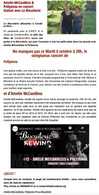 Coupure de presse — Vu du Château, Octobre 2020 : Amélie McCandless, Pollyanna, hors les murs, Condé-en-Brie