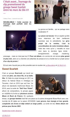 Coupure de presse — Vu du Château, Mars 2021 : Sweet Scarlett, U1, clip