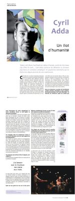 Coupure de presse — Francofans, Juin 2021 : Cyril Adda, résidence, interview, chanson