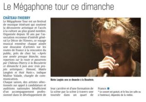 Coupure de presse — L'Union, Juin 2021 : Mégaphone Tour, Matéo Langlois, concert, festival