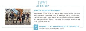 Coupure de presse — Vivre à Château-Thierry, Juillet 2021 : Festival Musique en Omois, La Caravane Passe, festival, hors les murs