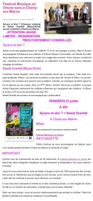 Coupure de presse — Vu du Château, Juillet 2021 : Syrano et alor ?, Sweet Scarlett, festival, Charly-sur-Marne