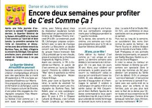 Coupure de presse — Autant en emporte la Marne, Septembre 2021 : C'est comme ça !, Bab L'Bluz, festival, partenariat