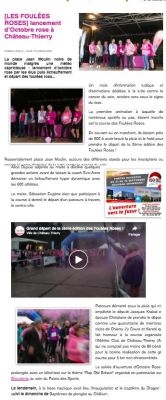 Coupure de presse — Vu du Château, Octobre 2021 : Octobre rose, blind test, solidarité, partenariat