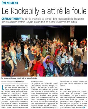 Coupure de presse — L'Union, Juin 2022 : Euryale, Cora Lynn, rockabilly, concert