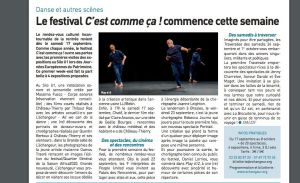 Coupure de presse — Autant en emporte la Marne, Septembre 2022 : C'est comme ça !, festival, partenariat, U1