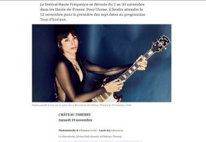 Coupure de presse — L'Aisne Nouvelle, Octobre 2022 : Mademoiselle K, Lucie Joy, Haute Fréquence, programmation