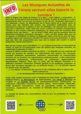 Coupure de presse — La Mine, Novembre 2022 : Solima, politique culturelle, partenariat