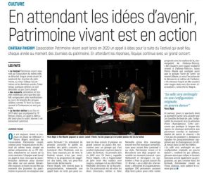 Coupure de presse — L'Union, Février 2023 : Patrimoine Vivant, Mes Souliers Sont Rouges, partenariat, concert